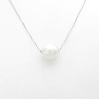 K18WG シロチョウパールネックレス