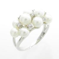 K18WG タンスイパールリング