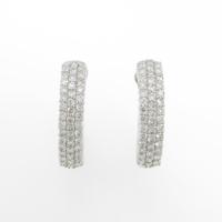 K18WG ダイヤモンドピアス