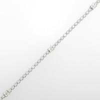 K18WG フラワー ダイヤモンドブレスレット