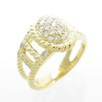 K18YG パヴェ ダイヤモンドリング