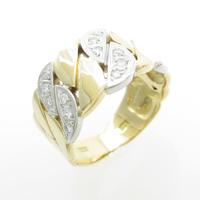 K18YG／PT ダイヤモンドリング