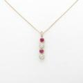 K18PG 2WAY ルビーネックレス5％引き