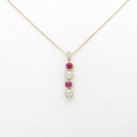 K18PG 2WAY ルビーネックレス5％引き