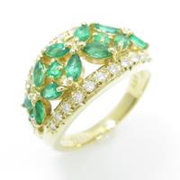 タサキ フラワー エメラルドリング