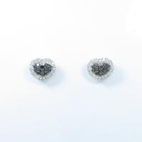 ポンテヴェキオ ハート パヴェ ダイヤモンドピアス