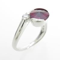 K18WG ガーネットリング