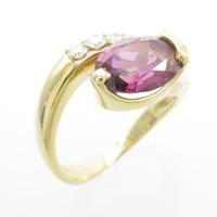 K18YG ガーネットリング