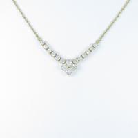 750YG フラワー ダイヤモンドネックレス20％引き