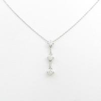 K18WG スリーストーン ダイヤモンドネックレス20％引き
