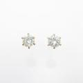 【リメイク】K18YG／ST ダイヤモンドピアス 0．324ct・0．333ct・H・SI1?2・GOOD