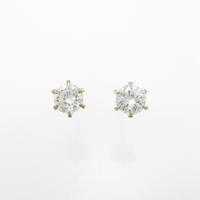 【リメイク】K18YG／ST ダイヤモンドピアス 0．324ct・0．333ct・H・SI1?2・GOOD