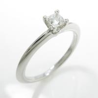 ティファニー プリンセス リング 0．22ct・F・VS1・プリンセスカット10％引き