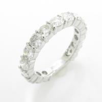 K18WG ハーフエタニティ ダイヤモンドリング