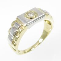 K18YG／PT ダイヤモンドリング