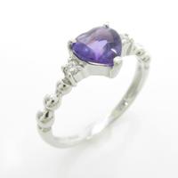 PT ハート アメジストリング