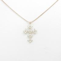 K18PG／K10PG クロス ダイヤモンドネックレス