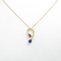 K18YG カラーストーンネックレス