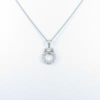 PT リボン ダイヤモンドネックレス