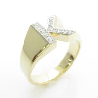 585YG／585WG イニシャルK ダイヤモンドリング