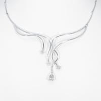 K18WG ダイヤモンドネックレス