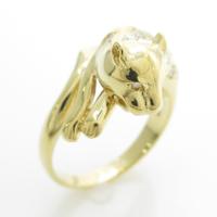 K18YG パンサー ダイヤモンドリング5％引き