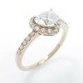 K18PG ダイヤモンドリング 0．705ct・F・SI2・ハートシェイプ