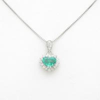 PT ハート エメラルドネックレス