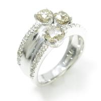 K18WG ダイヤモンドリング