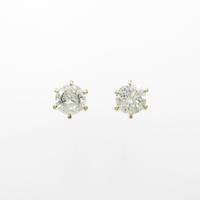 【リメイク】K18YG ソリティア ダイヤモンドピアス