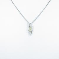 プラチナダイヤモンドネックレス 1．068ct・LY・SI2・ファンシーカット