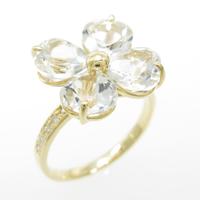 ドレス アドレス フラワー ホワイトトパーズリング