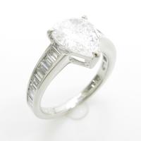 【リメイク】プラチナダイヤモンドリング 1．842ct・D・SI2・ペアシェイプ