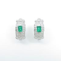 750WG エメラルドピアス