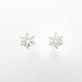 【新品】K18YG ダイヤモンドピアス 0．310ct・0．300ct・E・SI2・GOOD