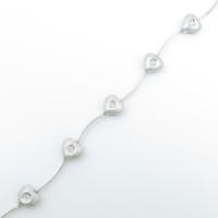 750WG ハート ダイヤモンドブレスレット