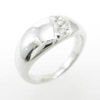 K18WG ダイヤモンドピンキーリング