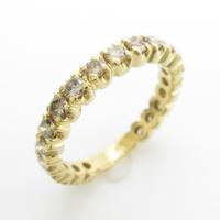 K18YG ハーフエタニティ ダイヤモンドリング