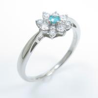 PT フラワー パライバトルマリンリング