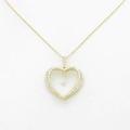 K18YG ハート ダイヤモンドネックレス