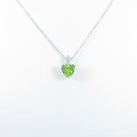 K18WG ペリドットネックレス