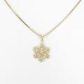 K18YG スノーフレイク ダイヤモンドネックレス