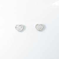 K18WG／PT ハート ダイヤモンドピアス10％引き