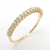 【リメイク】K18YG ハーフエタニティ ダイヤモンドリング