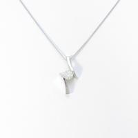 K18WG ダイヤモンドネックレス