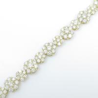 【新品】K18YG フラワー ダイヤモンドブレスレット