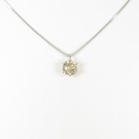 K18WG ソリティア ダイヤモンドネックレス