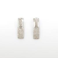 K18WG パヴェ ダイヤモンドピアス