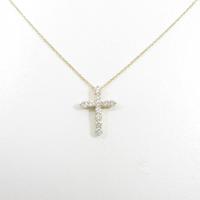 【リメイク】K18YG クロス ダイヤモンドネックレス