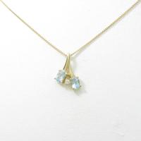 K18YG／K10YG アクアマリンネックレス